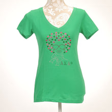 Load image into Gallery viewer, AKA Afro Lady V-Neck Shirt
