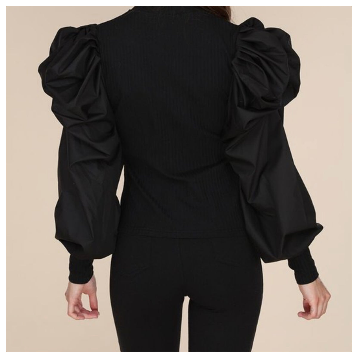 Sally Long Dramatic Sleeve Top Soror Bling