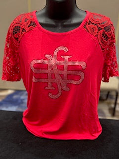 The National Smart Set Lace Sleeve Top