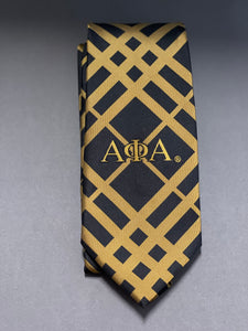Alpha Phi Alpha Black Logo Tie