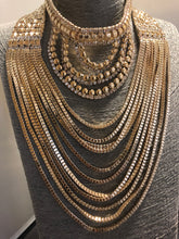 Load image into Gallery viewer, Gold Multi Dangle Statement Necklace Set