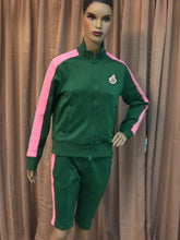 Load image into Gallery viewer, Green &amp; Pink Biker Shorts Sweatsuit