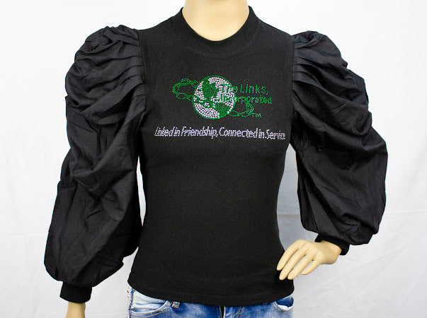 LINKS Long Puff Sleeve Top – Soror Bling