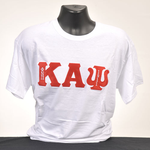 Kappa Alpha Psi White Applique Shirt