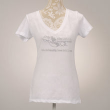 Load image into Gallery viewer, The Girl Friends Clear White V-Neck T-Shirt
