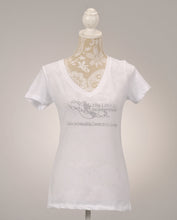 Load image into Gallery viewer, The Girl Friends Clear White V-Neck T-Shirt
