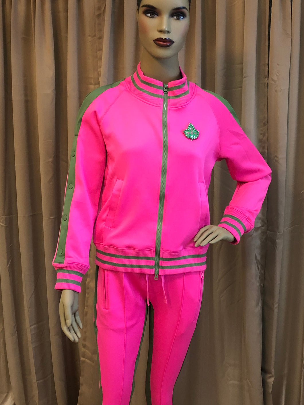 Pink & Green Sweatsuit – Soror Bling